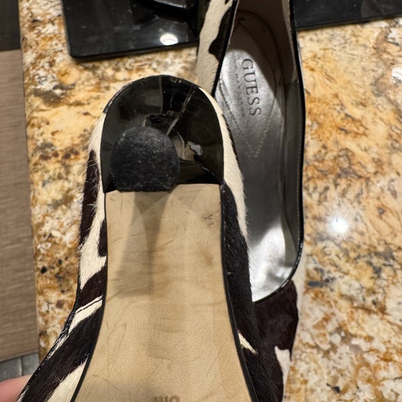 Guess by Marciano stylish faux cow print fur inspired stiletto high heels - Picture 14 of 16
